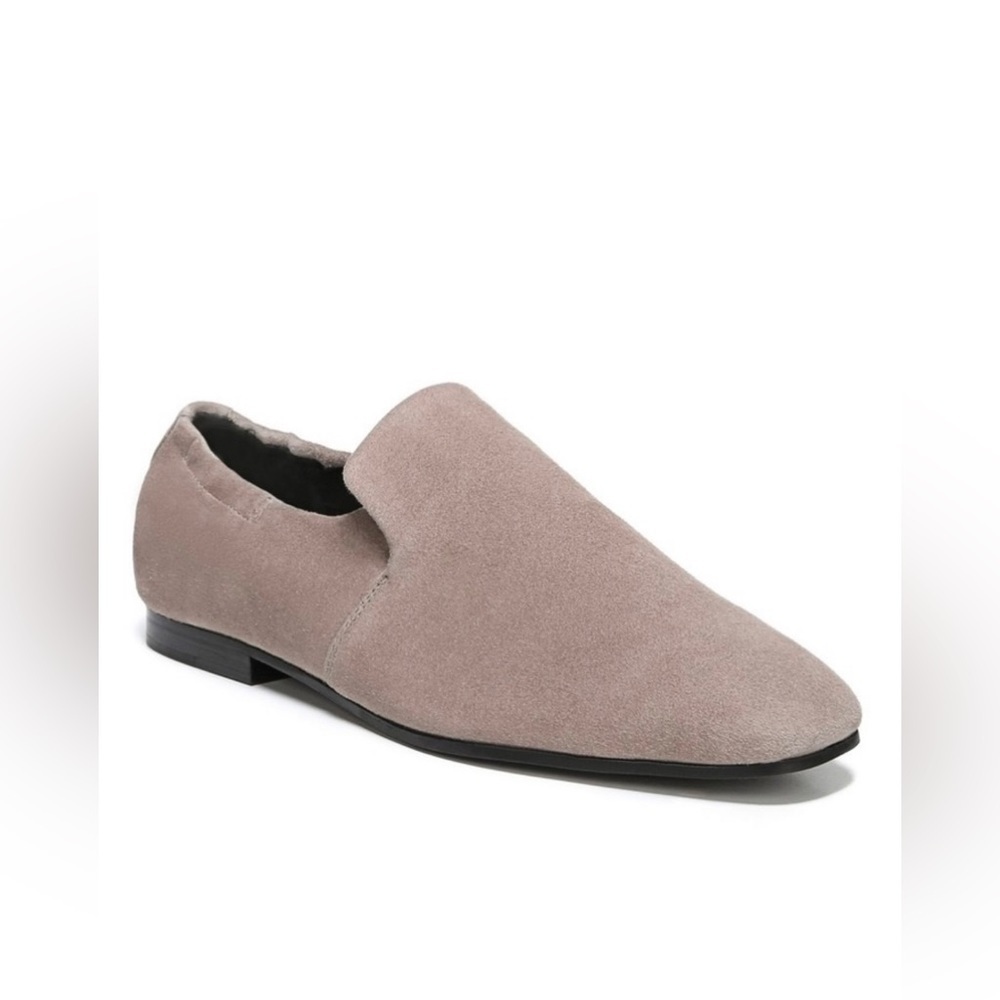 Via Spiga Talia Suede Leather Slip On Loafer Clay 8.5 Old Money Quiet Luxury